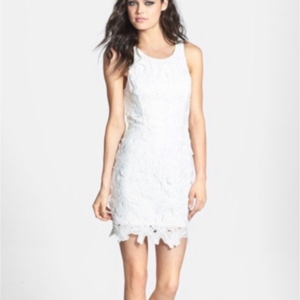 white ASTR mini dress
